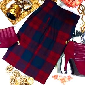 VTG Wool Giorgio Sant"Angelo Dark Plaid Academia Bermuda Highwaist Shorts